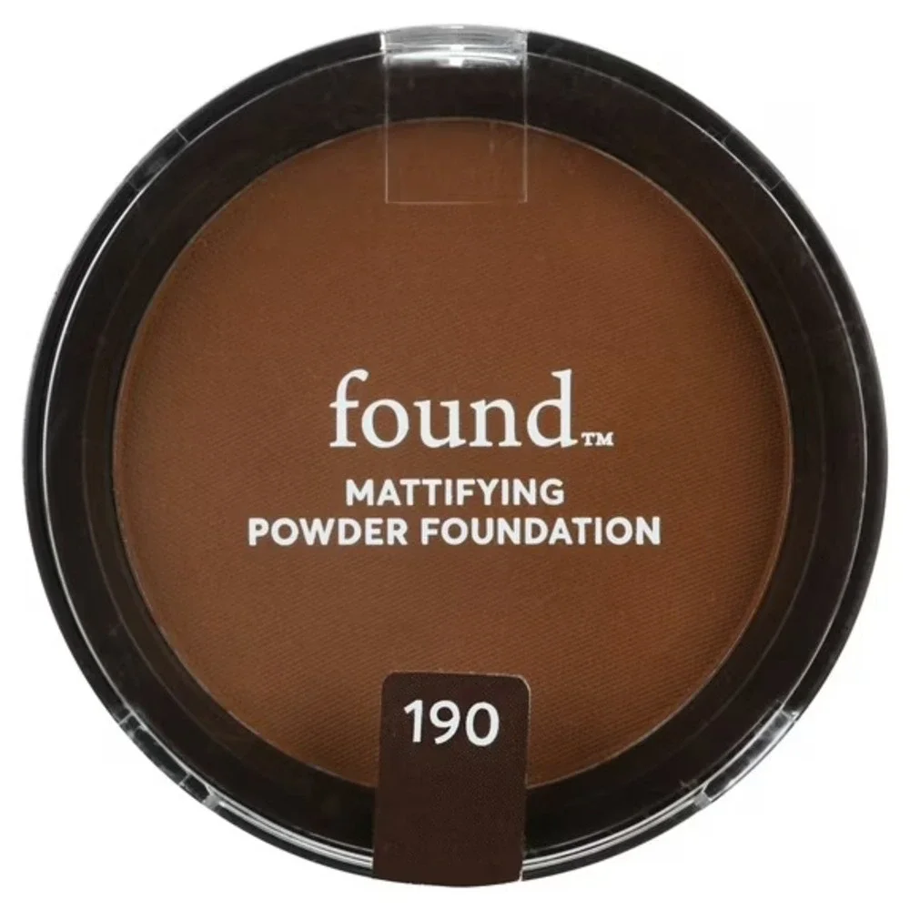 FOUND Mattifying Powder Foundation with Rosemary, 190 Rich 0.28 oz.